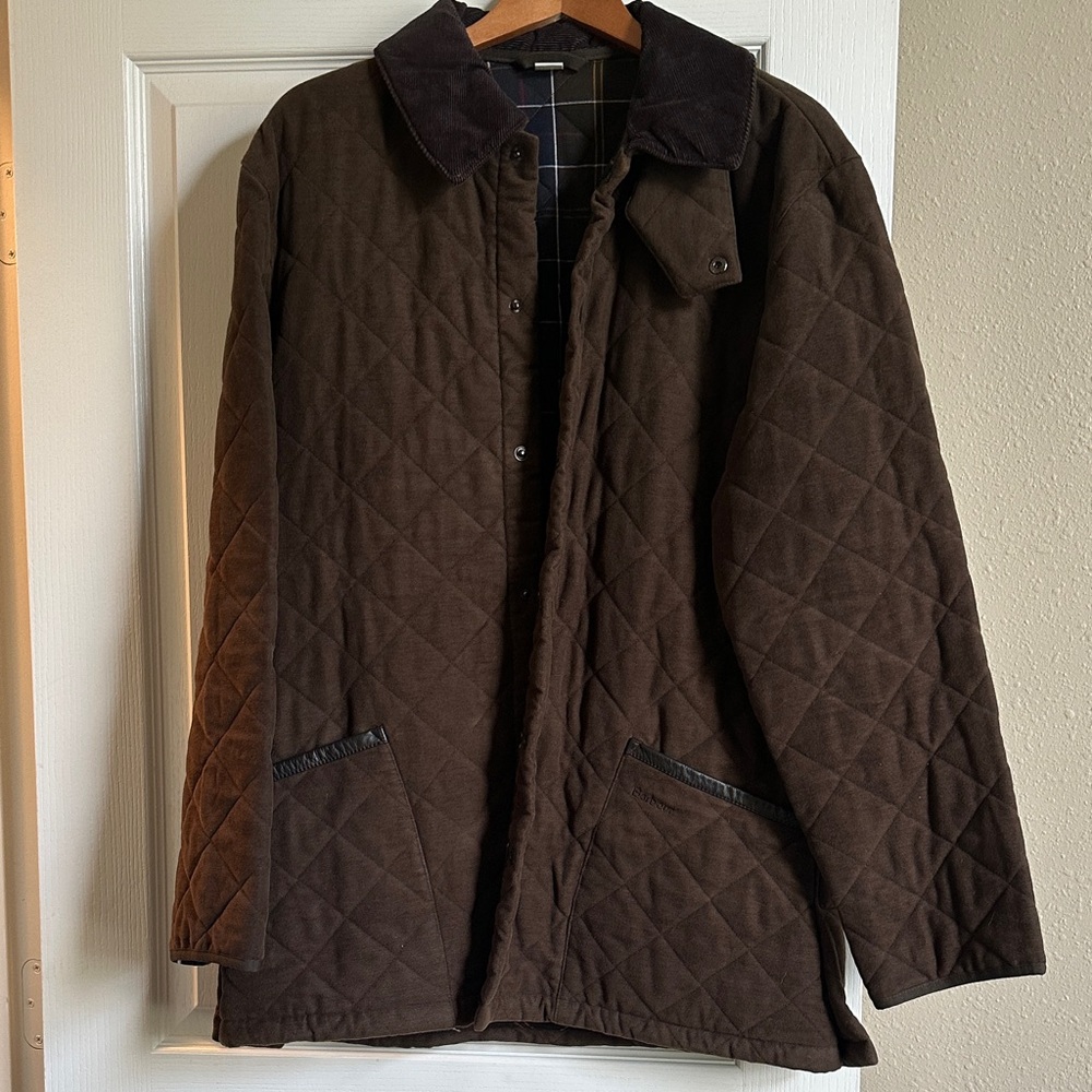 NWOT - Barbour Liddesdale Quilted Moleskin Jacket - L